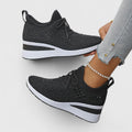 Women's Lace-Up Knit Wedge Sneakers
