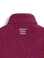 Men's Fleece Zip-Up Jacket with Stand Collar