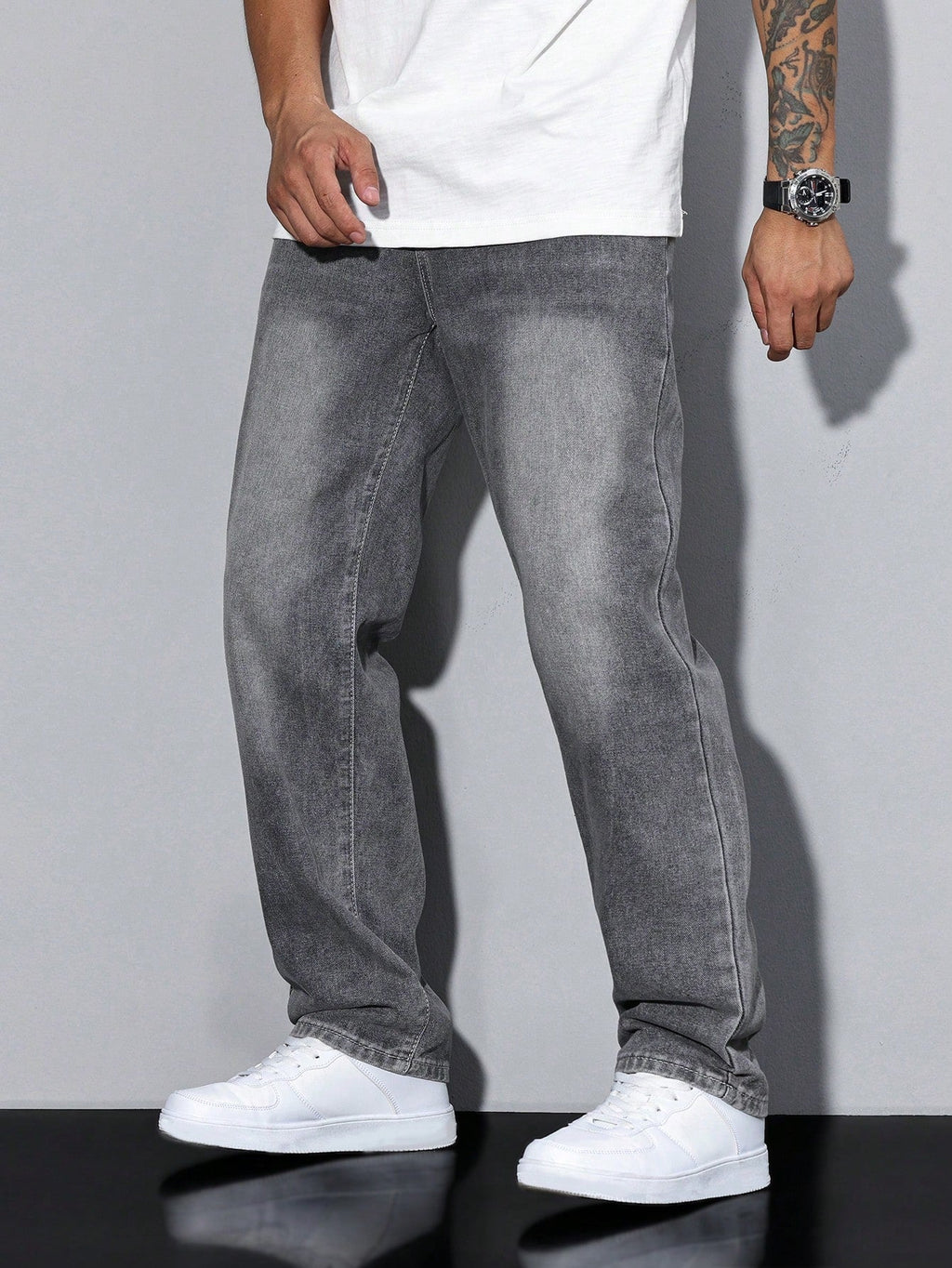 Men's Baggy Jeans with Straight Legs