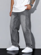 Men's Baggy Jeans with Straight Legs