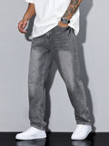 Men's Baggy Jeans with Straight Legs