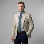 Men's Tailored Blazer with Notched Lapels