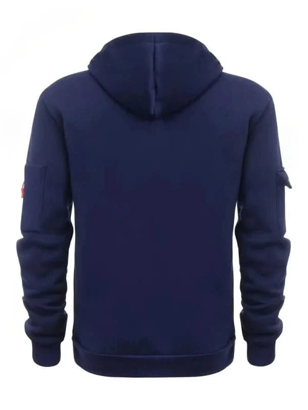 Men's Quarter Zip Hoodie with Utility Pockets
