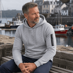 Men's Textured Pullover Hoodie with Sleeve Pocket