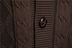 Men's Cable Knit Button Front Cardigan