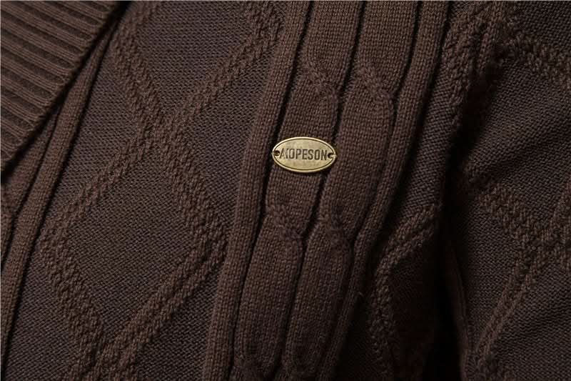Men's Cable Knit Button Front Cardigan