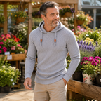 Men's Textured Knit Pullover Hoodie