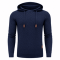 Men's Textured Knit Pullover Hoodie