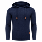 Men's Textured Knit Pullover Hoodie