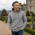 Men's Textured Knit Pullover Hoodie