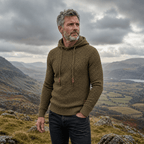 Men's Textured Knit Pullover Hoodie