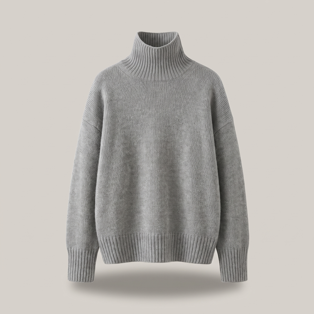 Women's Oversized Knit Turtleneck Sweater