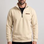 Men's Quarter-Zip Pullover with Stand Collar