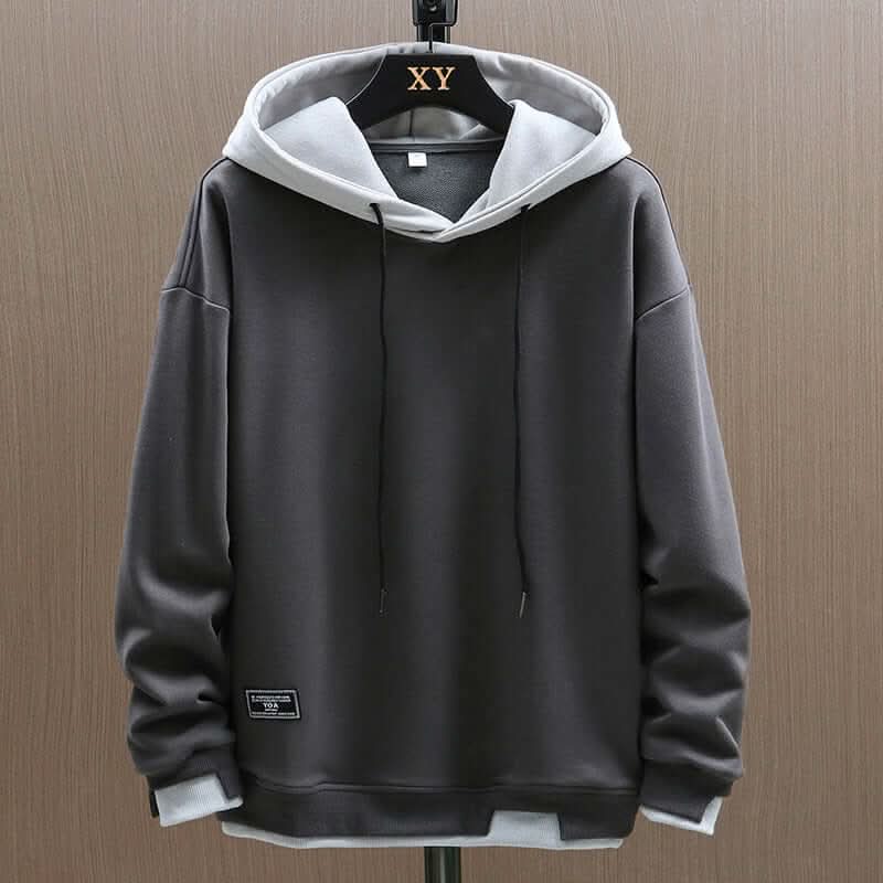 Men's Oversized Pullover Hoodie with Drawstrings