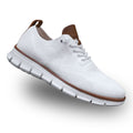 Men's Knit Lace-Up Sneakers with Flexible Sole
