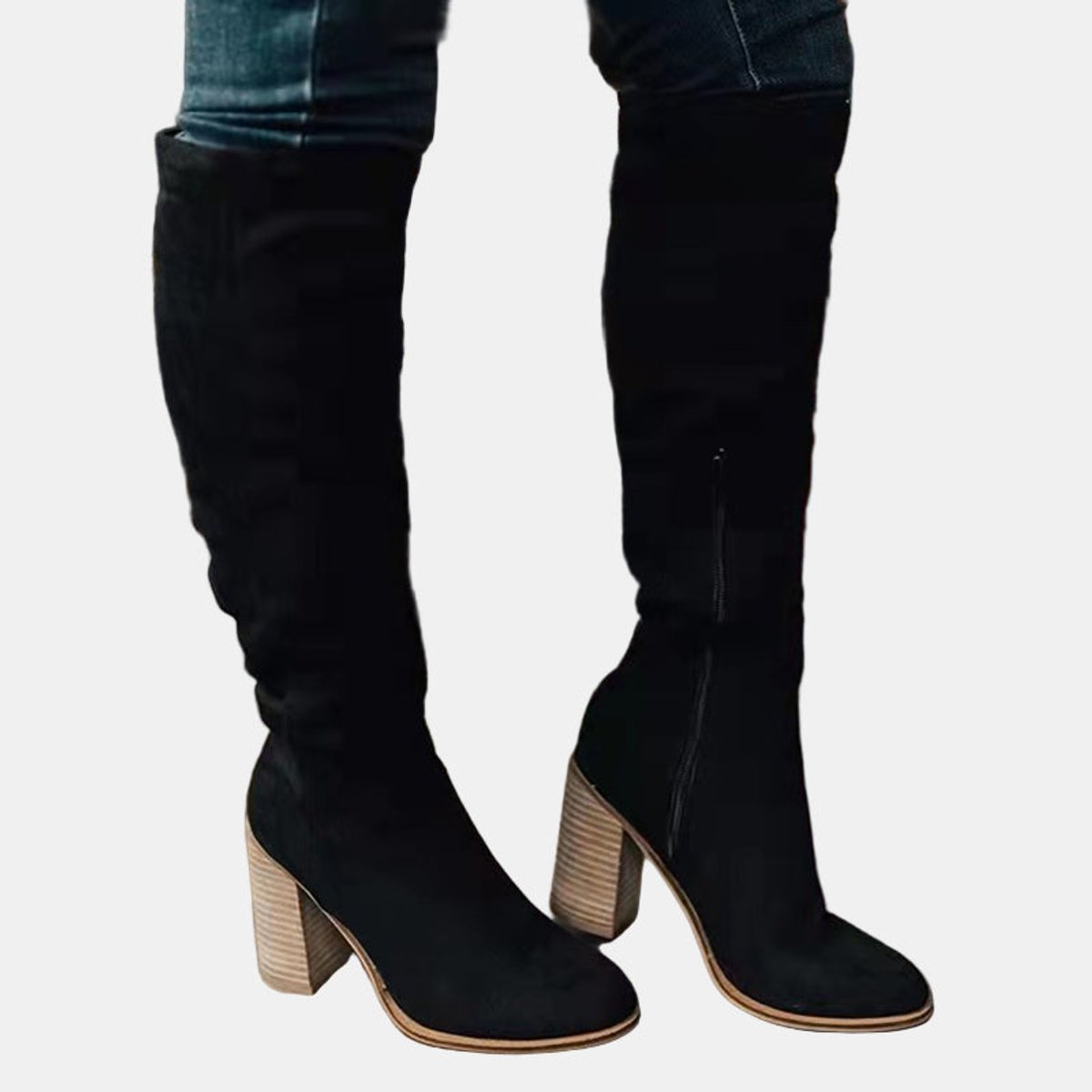Women's Over the Knee Boots with Block Heels