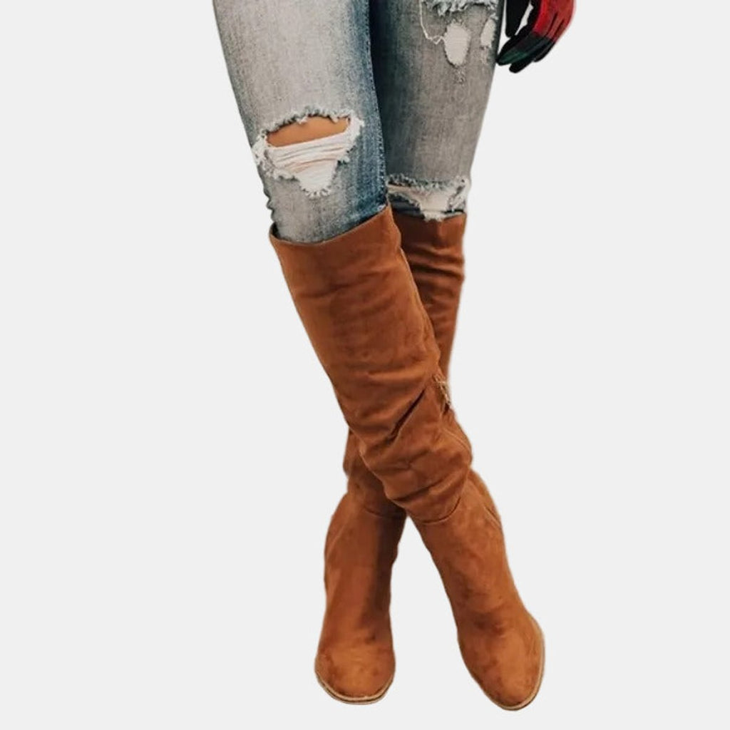 Women's Over the Knee Boots with Block Heels